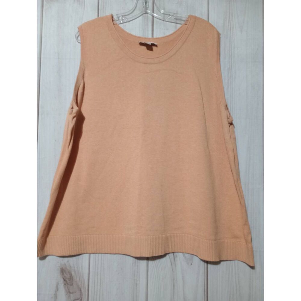 CJ Banks Sweater Ladies 3x Orange Sleeveless